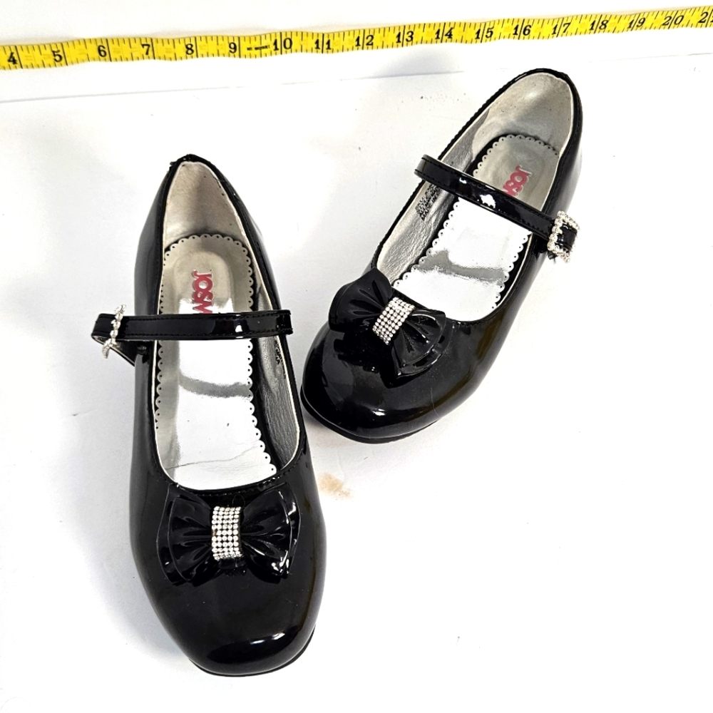 Black Josmo Little Kid Girls' Mary Jane Bow Dress Shoes Size 3